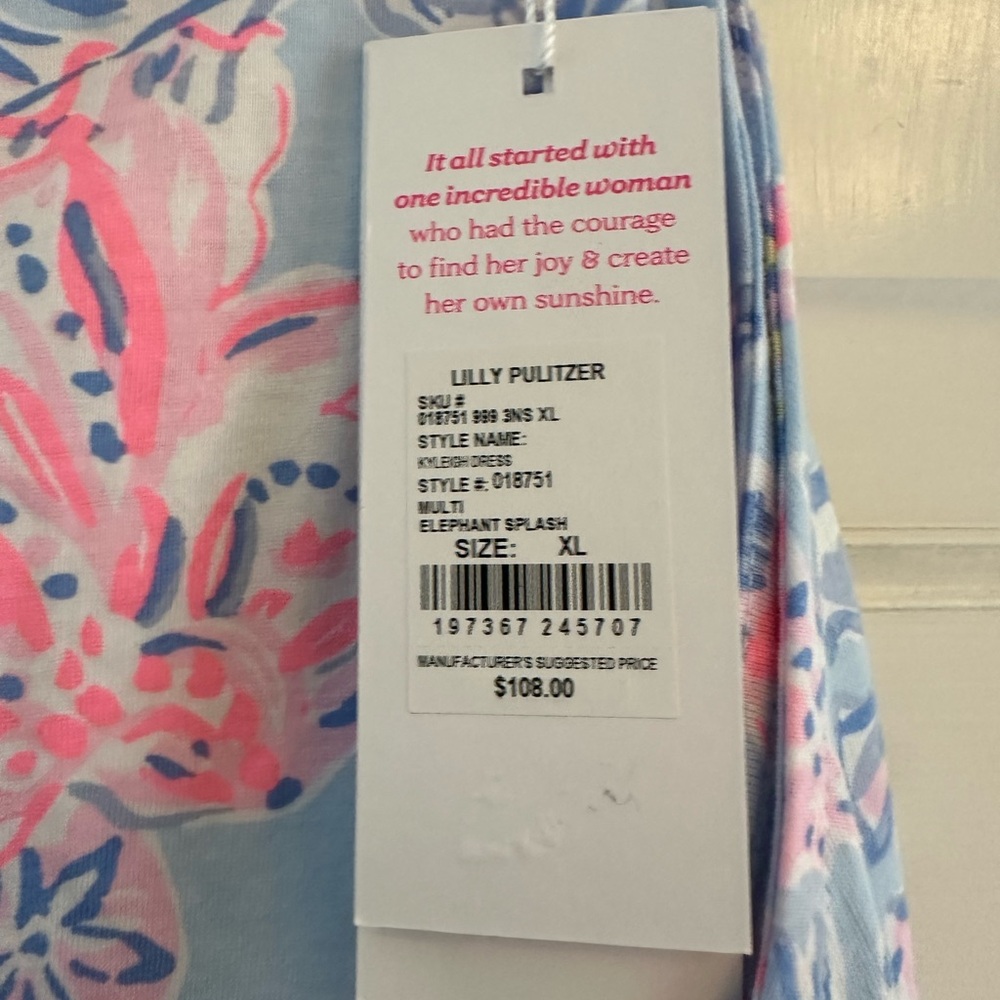 Lilly Pulitzer Kyleigh Dress Multi Elephant Splash - Picture 2 of 5